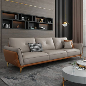 Sofa băng bằng da dài 2m4
