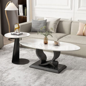 Bàn sofa đôi mặt đá hình trái tim