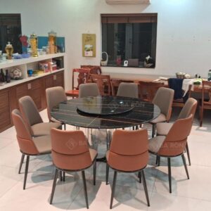 Bộ bàn ăn tròn xoay 10 ghế giá rẻ