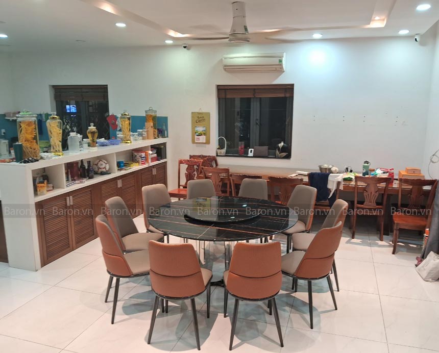 Bộ bàn ăn tròn 10 ghế giá rẻ