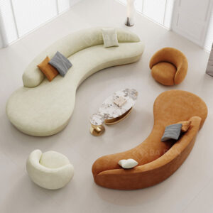Sofa băng lưng cong hiện đại