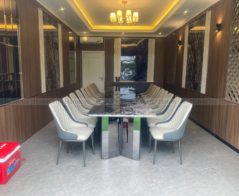 Bàn ăn mặt đá 20 người