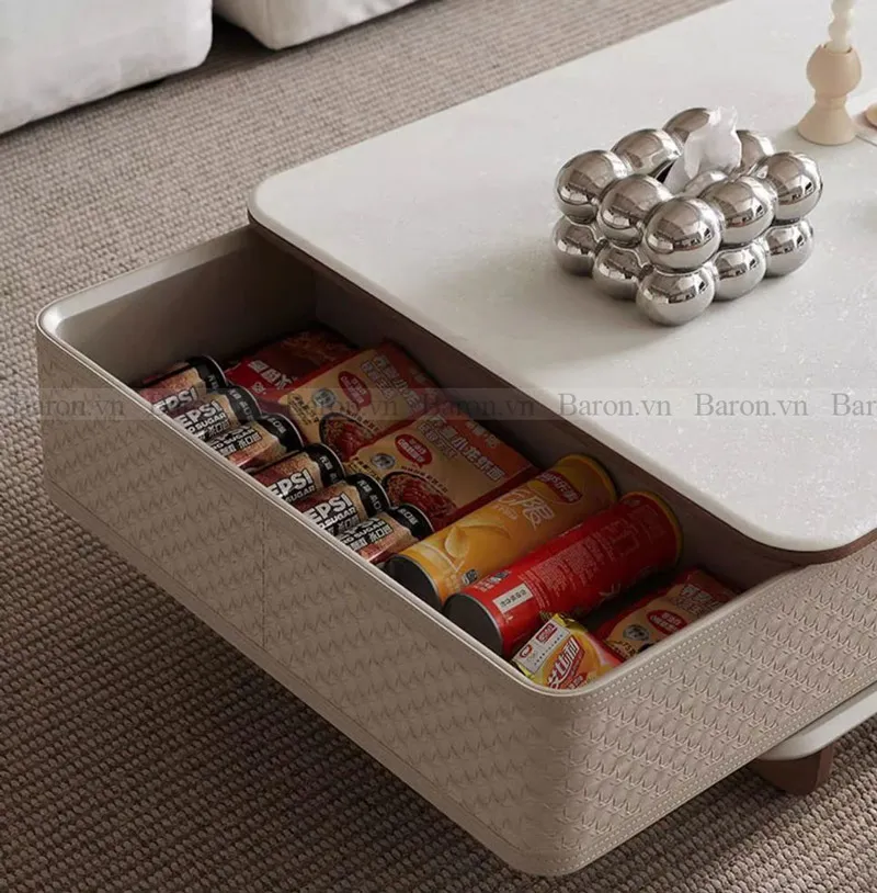 Bàn trà cao cấp nhập khẩu với hộc tiện dụng