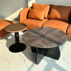 Bàn trà tròn đôi nhập khẩu đẹp