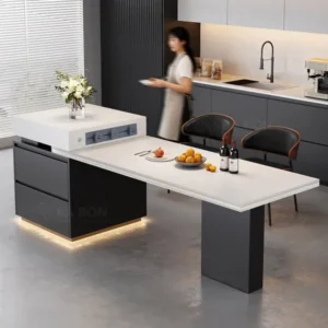 Đảo bếp kết hợp bàn ăn thông minh