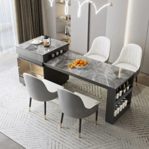 Bàn đảo bếp thông minh mặt đá