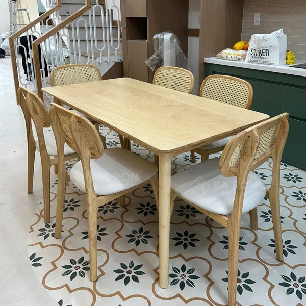 Bộ bàn ăn gỗ 6 ghế