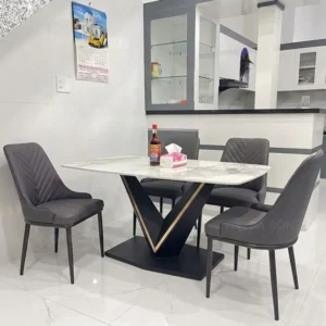 Bộ bàn ăn 4 ghế mặt đá đẹp