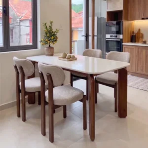 Bộ bàn ăn 4 ghế gỗ tự nhiên hiện đại