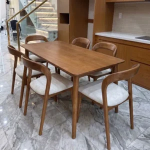 bàn ghế ăn neva 6 người